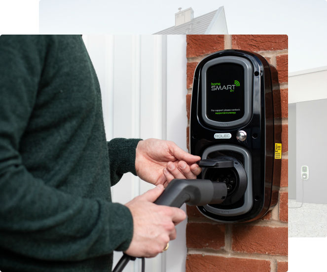 EV Charger on brick wall