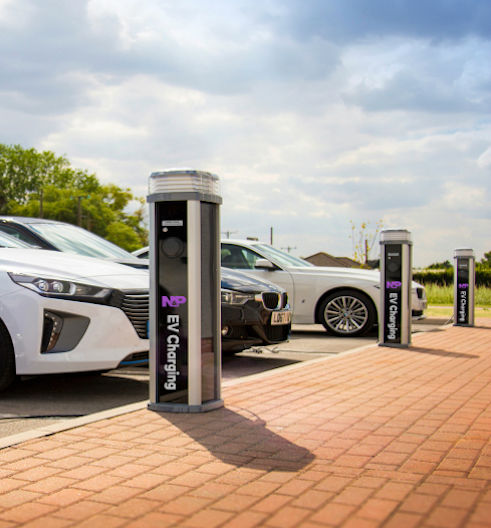 EV charging stations at work